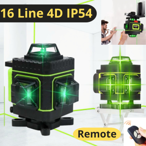 RAJA Hilda Laser Level 16 Lines Mesin Self Leveling Sinar Hijau Remot Laser Siku Waterpass Digital .