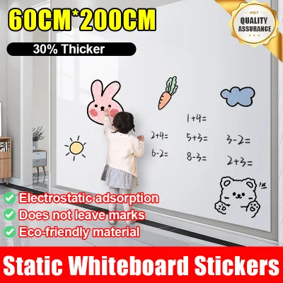 【singapore spot】magnetic whiteboard wall sticker board wall magnetic whiteboard sticker white board wall sticker removable no-glue whiteboard wall stickers kids graffiti drawing writing board 白板贴