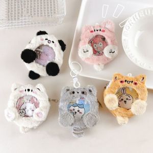 CHARMST แพนด้าแพนด้าแพนด้า พวงกุญแจใส่บัตรลูกสุนัข สุนัขและสุนัข โคอาล่า กระเป๋าใส่เหรียญรูปสัตว์การ์ตูน สร้างสรรค์และสร้างสรรค์ นุ่มนุ่มๆ ถุงป้าย ITA โปร่งใส ตกแต่งกระเป๋าเป้สะพายหลัง