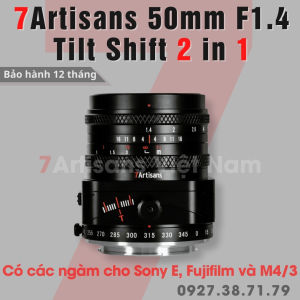 Ống kính 7Artisans 50mm F1.4 Tilt Shift  - Dùng cho Sony E Fujifilm FX và M4/3