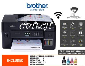 Brother MFC-T4500DW Original Refill Ink Tank Print ▪ Scan ▪ Copy ▪ Fax | A3 Print A3 Scan | Duplex Wireless Network | Borderless Printing | Wi-Fi Direct | ADF Printer
