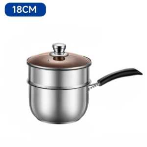 Thickened Stainless Steel Milk Pot Non-Stick Pot Hot Milk Supplementary Food Pot Household 加厚不锈钢奶锅不粘锅热奶辅食锅家用泡面