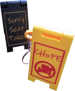 CHOPE! Pocket Signs – Compact Seat Savers & Busy Indicators with Keychain Funny signs [SINGAPORE]