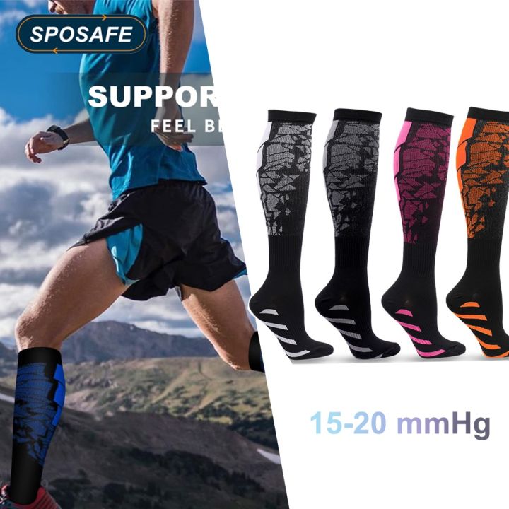 Pair Calf Sleeve Leg Support Braces – 15-20mmHg Compression Socks For Men & Women, Running, Recovery