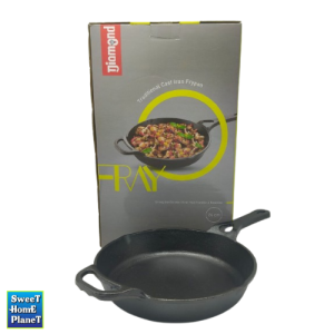 DIAMOND FRY Pre-Seasoned Cast Iron Frypan  Cast Iron Skillet  Frying Pan  Iron Fry Pan Cast Iron Utensils for Cooking Gas and Induction