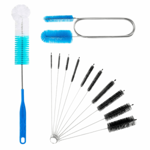 FIRST SONG 12/13Pcs Dust Removal Glass Tube Pipe Cleaner Set Professional Portable Bottle Brush Cleaning Set Scrubber Soft Brush Pipes Cleaning Brush Household Use