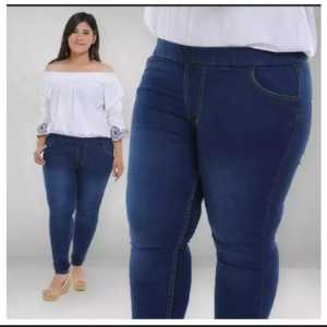 CELANA LEGGING JUMBO JEANS WANITA / JEGING SUPER BIG SIZE / CELANA PINGGANG KARET / COD