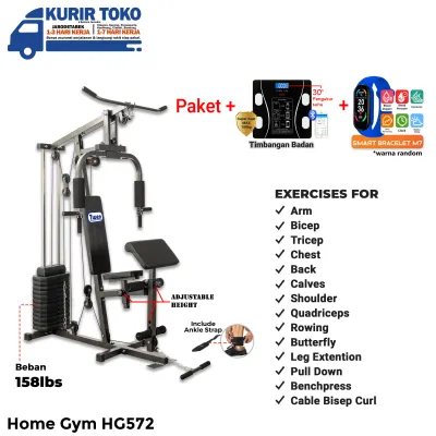 Home Gym Twen HG572 Homegym 1 Sisi Alat Olahraga Alat Gym Set Alat Fitnes Leg Press