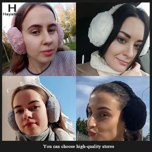 Hayating Portable Folding Winter Warm Earmuffs Fashion Solid Color Earflap Outdoor Cold Protection Soft Plush Ear Warmer