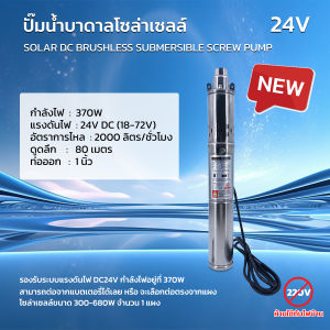 ปั๊มน้ำบาดาลโซล่าเซลล์ SOLAR DC BRUSHLESS SUBMERSIBLE SCREW PUMP บัสเลทแท้ไร้แปรงถ่าน คอนโทรลในตัว