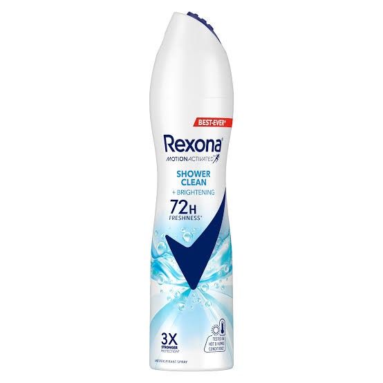 Rexona Women Antiperspirant Shower Clean + Brightening Deodorant Spray (135mL)