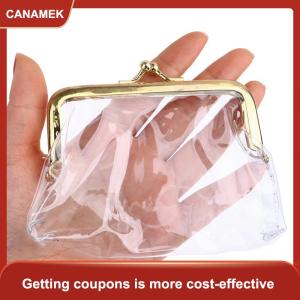 【CANAMEK】 Túi kẹp miệng sắt đơn giản trong suốt Ins Túi đựng đồ nhỏ ví đựng tiền xu