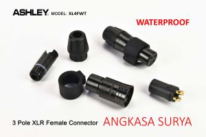 Soket Canon XLR Female ASHLEY XL4FWT Original Waterproof/ Socket Cewek Perempuan Conector Audio XLR Ashley XL4FWT Anti Air