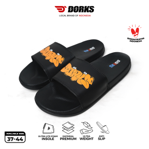Dorks Big Logo - Sandal Slop Casual Pria Wanita Sendal Selop Slipper Anti Licin Original Dorks