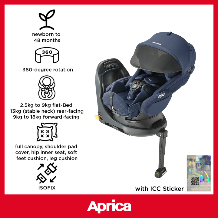 Aprica Fladea Grow ISOFIX Premium 0m-4y Newborn to Toddler Luxury
