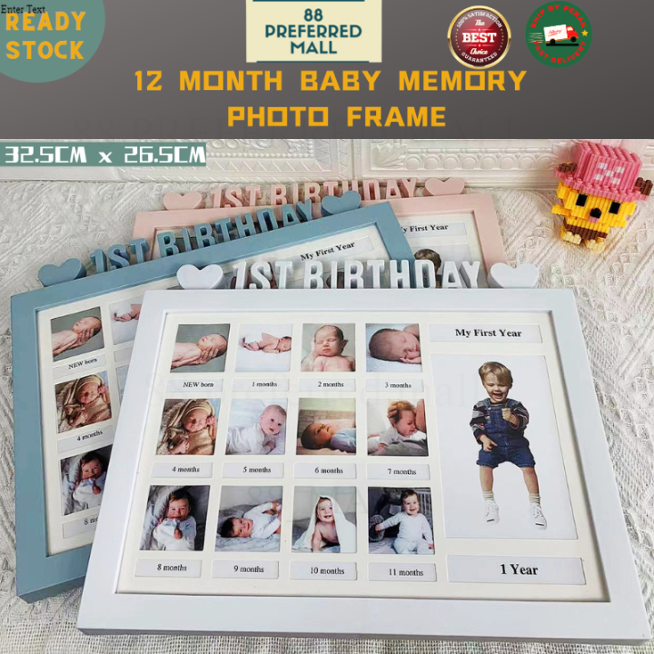 First Year Frame MY FIRST YEAR Baby Creative 12th Long Recording Photo Frame Birthday ...