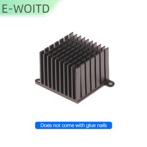 【E-WOITD】 ชิ้นส่วนเครื่องพิมพ์3D ฮีทซิงค์ระบายความร้อนอลูมิเนียมระบายความร้อนหม้อน้ำระบายความร้อนสีดำพร้อมหูแผงระบายความร้อนเมนบอร์ดขนาด37x37x30มม.