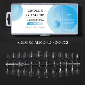 Soft Nail Gel Tips Extension Kuku Palsu Akrilik Acrylic 240/600 pcs