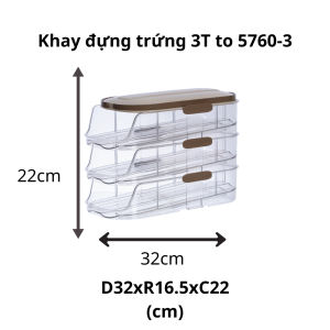Khay Đựng Trứng Việt Nhật 5760-2/3/5759-2/3 Hộp Đựng Trứng Có Nắp Tiện Dụng Cho Tủ Lạnh - TADAHOME