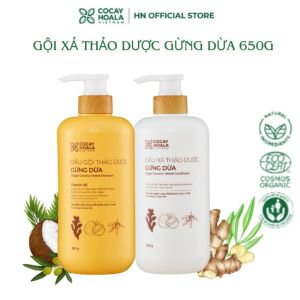 Combo Phục Hồi Chuyên SâuBộ Đôi Gội + Xả Thảo Dược Gừng Dừa Cỏ Cây Hoa Lá 440g – Nuôi Dưỡng Tóc Khô Xơ Cấp Ẩm Chuyên Sâu Giảm Gãy Rụng