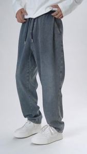G7 Spring and Autumn Trendy Starry Sky Pattern Long Pants Versatile Mens Jeans Thin Loose Retro Washed Simple Casual Pants for Men 7/7