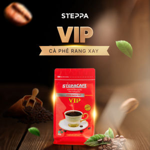 Cà phê VIP rang từ hạt MOKA thượng hạng. STEPPACAFE. Túi 250g