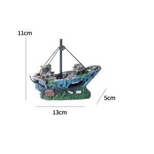 Mô Hình Xác Tàu Bằng Nhựa Resin Mô Hình Tàu Đắm Vật Phẩm Decor Sáng Tạo Không Gian Nước