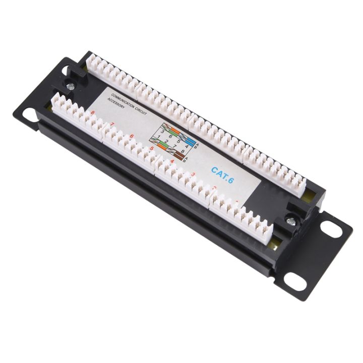 CAT6 8 Ports Patch Panel Rack Network 6.89 Inch 1U Rack Mount with RJ45 ...