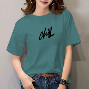 HIGH QUALITY CHILL MINIMALIST CHARACTER GRAPHIC PRINTED TOPS WOMEN/LADIES WEAR TSHIRT
