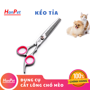 Orgo - (1 cái) Kéo cắt tỉa lông chó mèo bằng inox (4 loại kéo thẳng kéo cong kéo tỉa) kéo cắt lông thú cưng