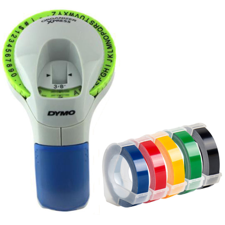 DYMO label maker 12965 manual portable typewriter with 3D 9mm Embossing