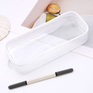 HARGA GROSIR - S6460 Tempat Pensil Transparan Polos / Pouch Serbaguna Aesthetic