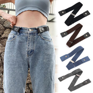 Women Canvas Belt Lazy Invisible Belt Women No Trace Jeans Wild Elastic Elastic Belt