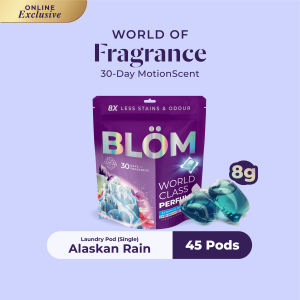 BLOM 8X Cleaning Laundry Pods 45 Pods - (Alaskan Rain/Tuscany Breeze)