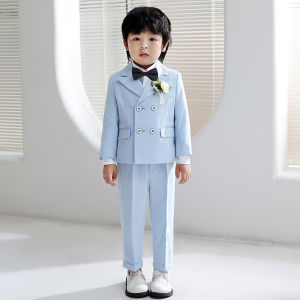 3PCS ชุดสูทเด็กผู้ชายชุดสูทเด็กผู้ชายสำหรับงานแต่งงานหรูหรา2025ชุดชุดแต่งกายเทศกาลวันเกิด
