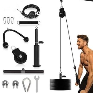 Fitness DIY Pulley Cable Machine Attachment System Arm Biceps Blaster Hand Strength Trainning Home Gym Workout Equipmen Pulley Fitness Set