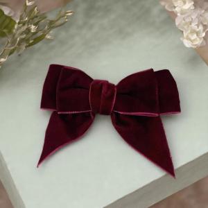 💕 Store opening 💕 Retro Velvet Bow Hairpin For Women Fashion Versatile Back Of The Head Hair Clip New Year Headwear Hair Accessories