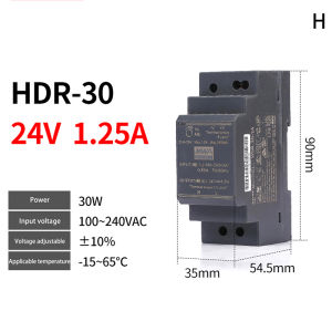 hananre Rail Switching Power Supplies DC HDR-15W 30W-5V 12V 15V 24V Half-Bridge