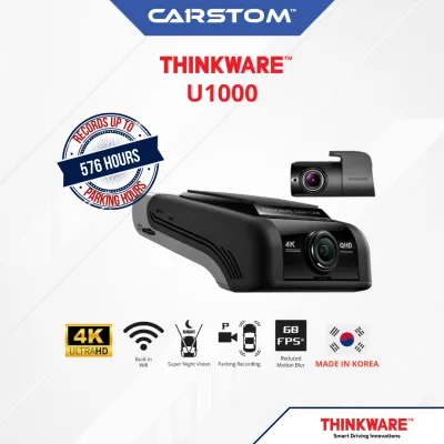Thinkware U1000 PLUS/U1000 2CH Car Dashcam 64GB SD 4K UHD Front WiFi app Super Night VisionSony Sensor Parking mode