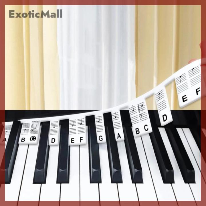 ExoticMall Piano Keyboard Stickers For 88 61 Key,Removable Piano ...