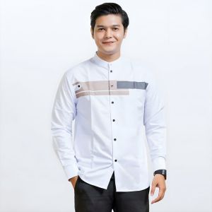 baju koko pria lengan panjang hadroh yordan premium seragaman