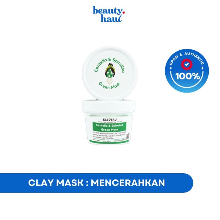 KLEVERU Centella and Spirulina Green Mask 120gr Lazada Indonesia