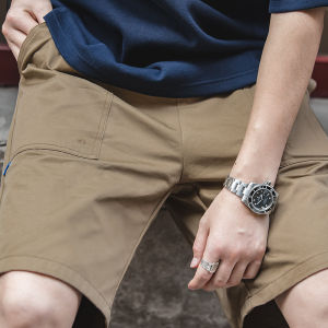 Maden thương hiệu 2025 nam mới mùa hè trẻ quý ông cha Nhà Nhật Bản Retro túi lớn thẳng năm điểm quần dây rút đơn giản Quần Short Eo co giãn