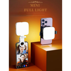 LED Fill Light Bi-Color Lighting Cold Shoe For Camera Camcorder Vlog Removable Back Clip-on Mobile Phone Photography Light