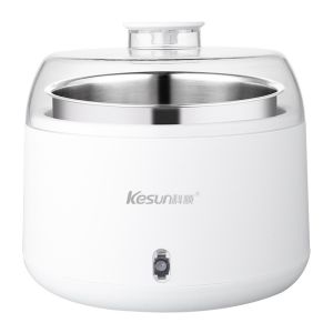 Kesunue Household Mini 304 Stainless Steel Yogurt Maker: 1L Capacity Constant Temperature Fermentation White Kitchen Appliance