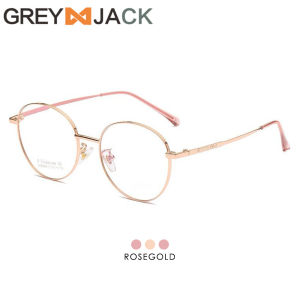 Grey Jack Frame Kacamata Bahan Titanium Kokoh Ringan Model Kotak Fashion Pria Wanita Bisa Minus Antiradiasi 8008