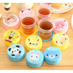 Combo 2 Cốc Nhựa xếp gấp gọn Ngộ Nghĩnh Siêu Gọn Ly Nhựa Uống Nước Xếp Gọn
