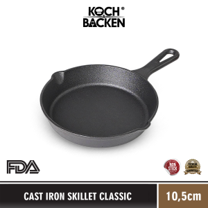 KOCH&BACKEN Cast Iron Skillet Clasic Preseasoned 105cm - Panci Wajan Besi Cor Murni Anti Lengket