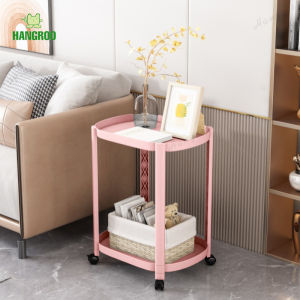 HANGROO ( พร้อมส่ง) S226 ชั้นวางของ มีล้อเลื่อน (พร้อมที่ล็อกล้อ) โต๊ะกาแฟเล็ก โต๊ะกาแฟเคลื่อนที่ โต๊ะมีล้อเลื่อน