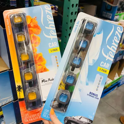 Nước Hoa Ô Tô Febreze Cao Cấp Kẹp Cửa Gió Điều Hòa Xe Hơi Febreze Car Vent Air Freshener vỉ 5
